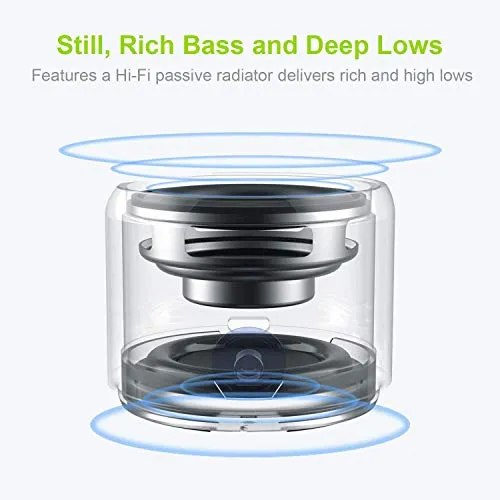 EWA Travel Case Packed, A106 Pro Portable Bluetooth Speaker with Custom Bass Radiator, Brief Design, IP67 Waterproof,