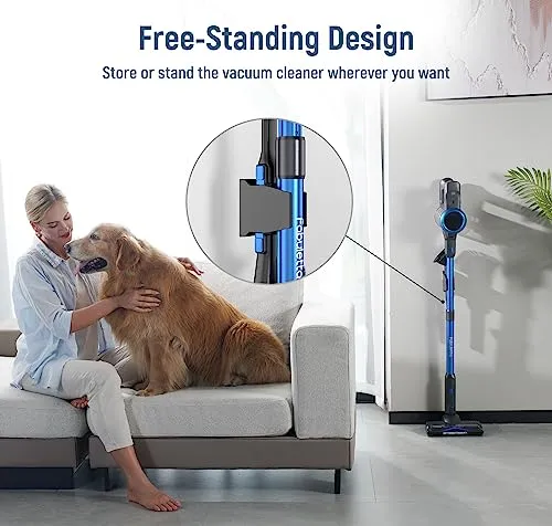 FABULETTA Cordless Vacuum Cleaner, 250W/24Kpa Powerful Suction Up to 45 Min Runtime, 6 in 1 Lightweight Stick Vacuum Cleaner