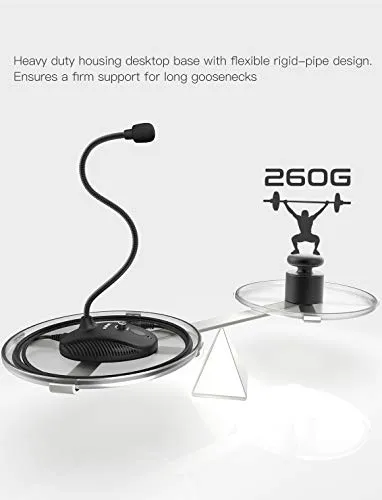 FIFINE TECHNOLOGY Fifine USB Computer Microphone, Plug &Play Desktop Condenser PC Laptop Mic,Mute Button with LED Indicator,