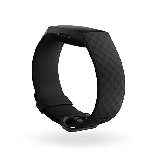 Fitbit Charge 4 Fitness and Activity Tracker with Built-in GPS, Heart Rate, Sleep & Swim Tracking, Black/Black, One Size (S