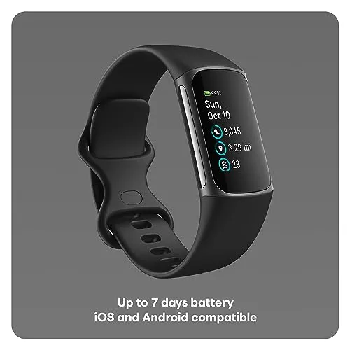 Fitbit Charge 5 Advanced Health & Fitness Tracker with Built-in GPS, Stress Management Tools, Sleep Tracking, 24/7 Heart