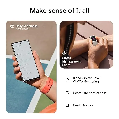 Fitbit Charge 6 Fitness Tracker with Google apps, Heart Rate on Exercise Equipment, 6-Months Premium Membership Included,
