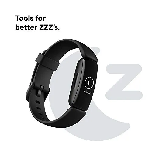 Fitbit Inspire 2 Health & Fitness Tracker with a Free 1-Year Fitbit Premium Trial, 24/7 Heart Rate, Black/Black, One Size (S