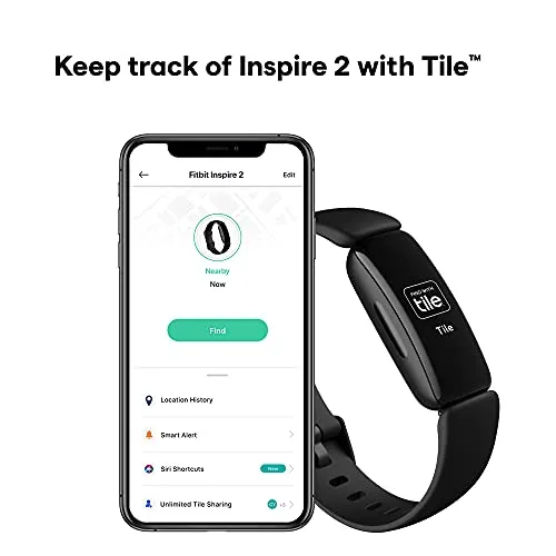 Fitbit Inspire 2 Health & Fitness Tracker with a Free 1-Year Fitbit Premium Trial, 24/7 Heart Rate, Black/Black, One Size (S