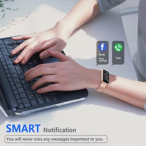 FITVII Slim Fitness Tracker with Blood Oxygen, Blood Pressure, 24/7 Heart Rate and Sleep Tracking, IP68 Waterproof Activity