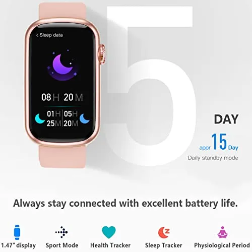 FITVII Slim Fitness Tracker with Blood Oxygen, Blood Pressure, 24/7 Heart Rate and Sleep Tracking, IP68 Waterproof Activity