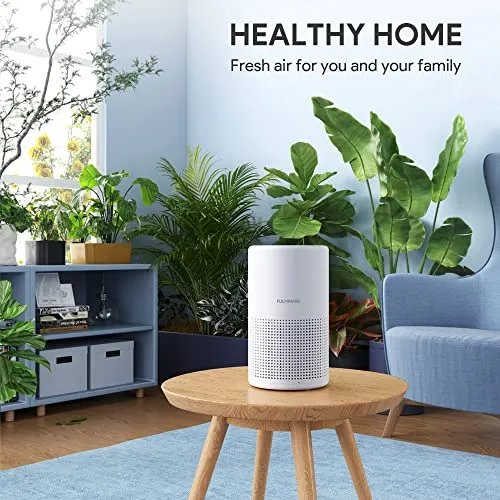 FULMINARE Air Purifiers for Bedroom, FULMINARE H13 True HEPA Air Filter, Quiet Air Cleaner With Night Light,Portable Small