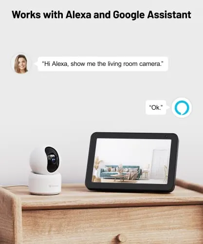 GALAYOU Indoor Security Camera 2K, Pet Camera, 360 Degree WiFi Home Security Camera for Baby/Elder/Nanny with Night Vision,