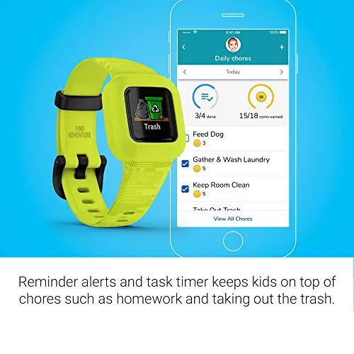 Garmin vivofit jr. 3, Fitness Tracker for Kids, Includes Interactive App Experience, Swim-Friendly, Up To 1-year Battery