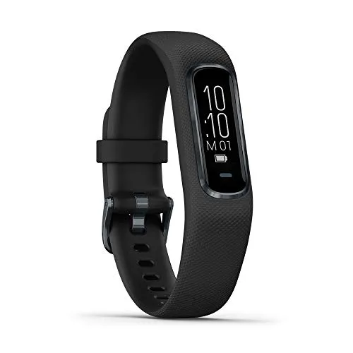 Garmin Vivosmart 4, Activity and Fitness Tracker w/ Pulse Ox and Heart Rate Monitor, Black - side view