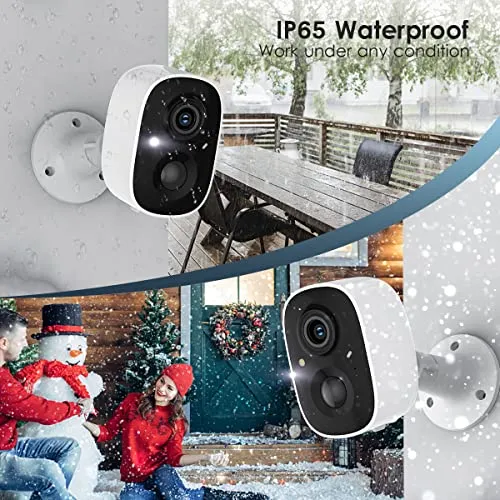 Geekee Security Camera Wireless Outdoor, 2-Way Talk Battery Powered Wi-Fi Cameras for Outside and Indoor 1080P Night Vision