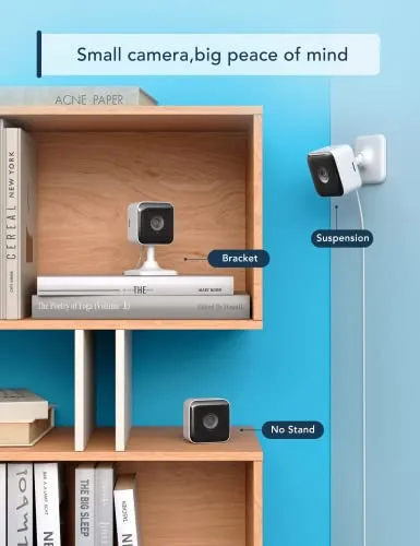 GNCC Indoor Security Camera Dog Camera 1080P Motion Detection, 2-Way Audio Siren, Night Vision, Cloud & SD Card Storage,