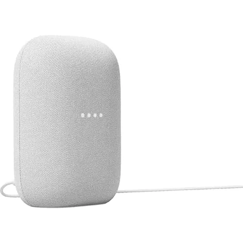 Google Audio Bluetooth Speaker with Keychain LED - Wireless Music Streaming - Chalk Bluetooth speaker - side view