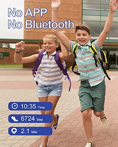 GRV Fitness Tracker Non Bluetooth Fitness Watch No App No Phone Required Waterproof Pedometer Watch with Steps Calories