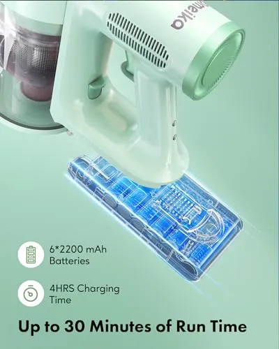 Homeika Stick Vacuum Cleaner Cordless, 200W Powerful Suction 8 in 1 Stick Vacuum with LED Display, 1.5L Dust Cup,Up to 30