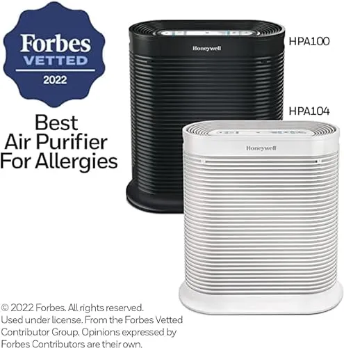 Honeywell HPA104 HEPA Air Purifier for Medium Rooms - Microscopic Airborne Allergen+ Reducer, Cleans Up To 750 Sq Ft in 1