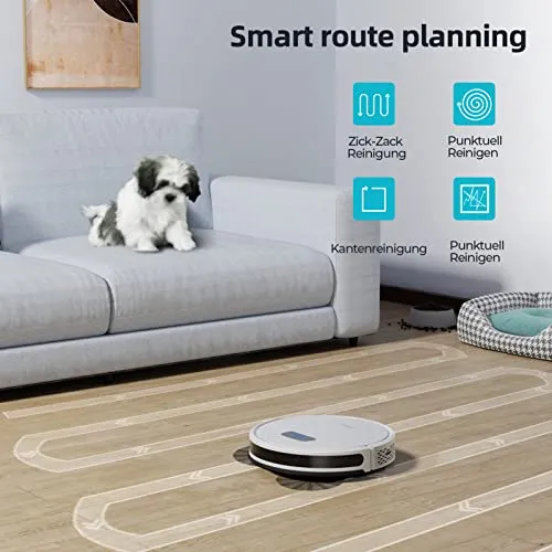 HONITURE Robot Vacuum and Mop Combo, 4000pa Strong Suction, G20 Robot Vacuum Cleaner with Self-Charging, 150Mins Max,