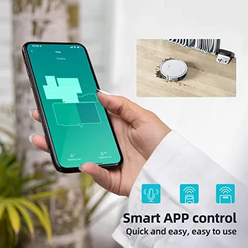 HONITURE Robot Vacuum and Mop Combo, 4000pa Strong Suction, G20 Robot Vacuum Cleaner with Self-Charging, 150Mins Max,