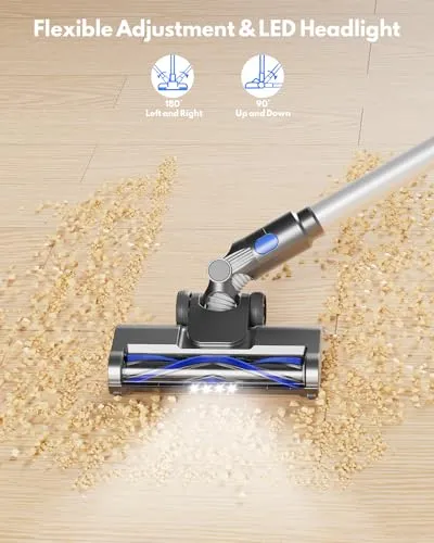 HOTAWELl HOTAWELI Cordless Vacuum Cleaner,6-in-1 Powerful Suction Stick Vacuum with 2200 mAh Battery,Lightweight
