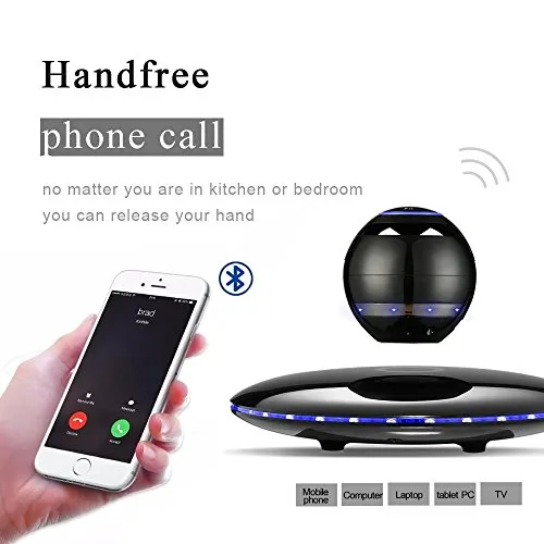 Infinity Orb Magnetic Levitating Speaker Bluetooth 4.0 LED Flash Wireless Floating Speakers with Microphone and Touch