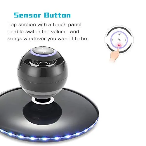Infinity Orb Magnetic Levitating Speaker Bluetooth 4.0 LED Flash Wireless Floating Speakers with Microphone and Touch