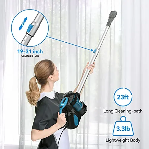 INSE Corded Vacuum Cleaner, 18000Pa Powerful Vacuum Cleaner Corded, 600W Lightweight Handheld Corded Stick Vacuum for Pet