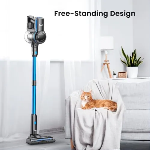 INSE S7P Cordless Vacuum Cleaner, 26Kpa Stick Vacuum with Strong Brushless Motor, 6 in 1 Lightweight Stick Cleaner 45 Min