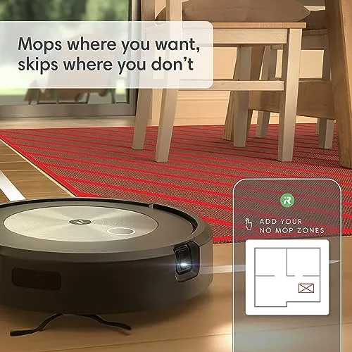 iRobot Roomba Combo j5+ Self-Emptying Robot Vacuum & Mop – Identifies and Avoids Obstacles Like Pet Waste & Cords, Empties