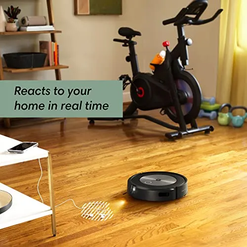 iRobot Roomba j6+ Self-Emptying Robot Vacuum – Identifies and Avoids Pet Waste & Cords, Empties Itself for Up to 60 Days,