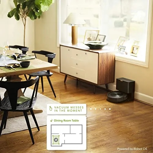 iRobot Roomba j6+ Self-Emptying Robot Vacuum – Identifies and Avoids Pet Waste & Cords, Empties Itself for Up to 60 Days,