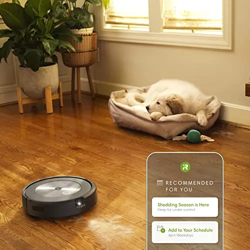 iRobot Roomba j6+ Self-Emptying Robot Vacuum – Identifies and Avoids Pet Waste & Cords, Empties Itself for Up to 60 Days,