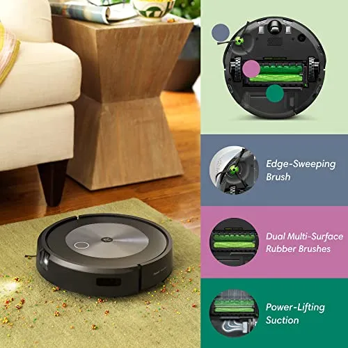 iRobot Roomba j7 (7150) Wi-Fi Connected Robot Vacuum - Identifies and avoids Obstacles Like pet Waste & Cords, Smart