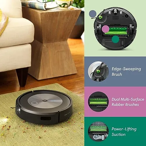iRobot Roomba j7+ (7550) Self-Emptying Robot Vacuum – Avoids Common Obstacles Like Socks, Shoes, and Pet Waste, Empties