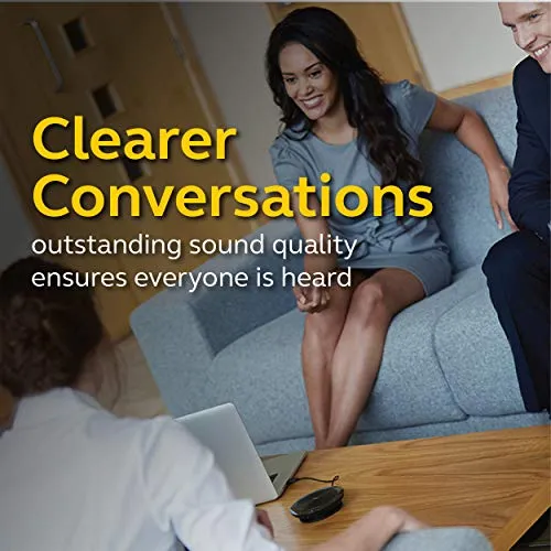 Jabra Speak 510 UC Wireless Bluetooth Speakerphone – Outstanding Sound Quality, Portable Conference Speaker for Holding