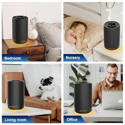 Jafanda Air Purifiers for Dorm Room Home bedroom,H13 True HEPA Coverage 450 sqft,22 dB Portable Air cleaner,Effectively