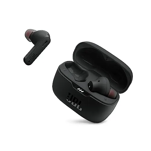 JBL Tune 230NC TWS True Wireless In-Ear Noise Cancelling Headphones - Black, Small earbuds - side view