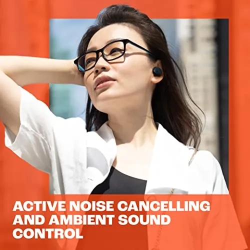 JBL Tune Buds - True Wireless Noise Cancelling Earbuds (Black), Small earbuds - in use