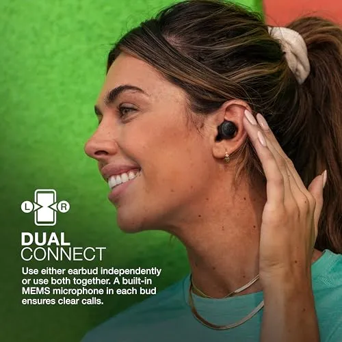 JLab Go Air Pop True Wireless Bluetooth Earbuds + Charging Case, Black, Dual Connect, IPX4 Sweat Resistance, Bluetooth 5.1
