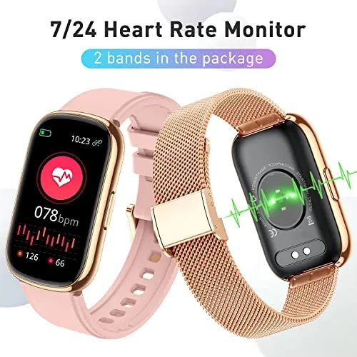 KALINCO Slim Fitness Tracker, Smart Watch with Heart Rate, Blood Oxygen, Blood Pressure and Sleep Monitor, Activity Tracker