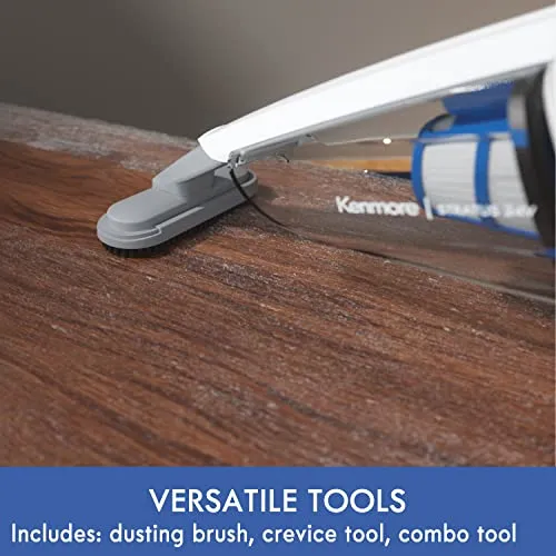 Kenmore DS1030 Cordless Stick Vacuum Lightweight Cleaner 2-Speed Power Suction LED Headlight 2-in-1 Handheld for Hardwood