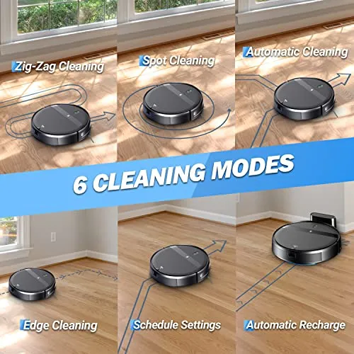 Kilgone Robot Vacuum and Mop Combo, WiFi/App/Alexa, 2 in 1 Robot Vacuum Cleaner with Tangle-Free Cyclone Suction, Scheduled