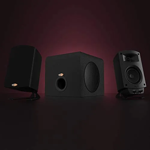 Klipsch ProMedia 2.1 THX Certified Computer Speaker System (Black) computer speaker - side view