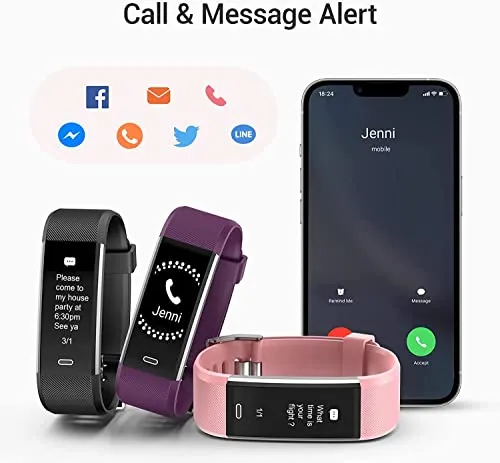 Kummel Fitness Tracker with Heart Rate Monitor, Waterproof Activity Tracker with Pedometer & Sleep Monitor, Calories, Step