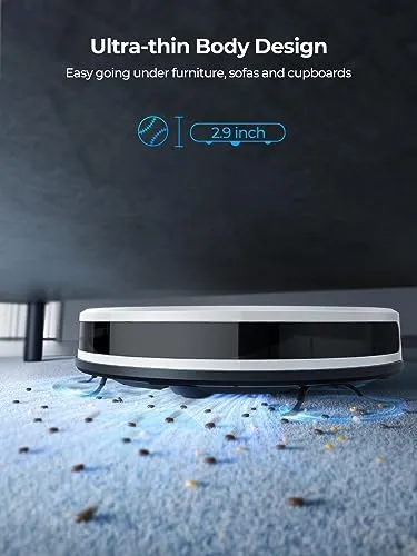 Laresar Robot Vacuums and Mop Combo, 4000Pa Strong Suction, Robotic Vacuum Cleaner with Auto Carpet Boost, Self-Charging,