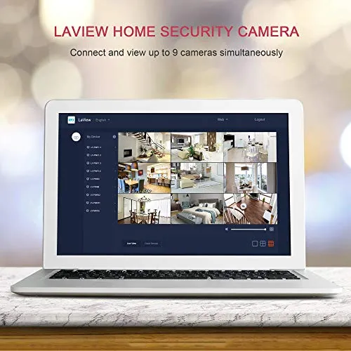 LaView Security Cameras 4pcs, Home Security Camera Indoor 1080P, Wi-Fi Cameras Wired for Pet, Motion Detection, Two-Way
