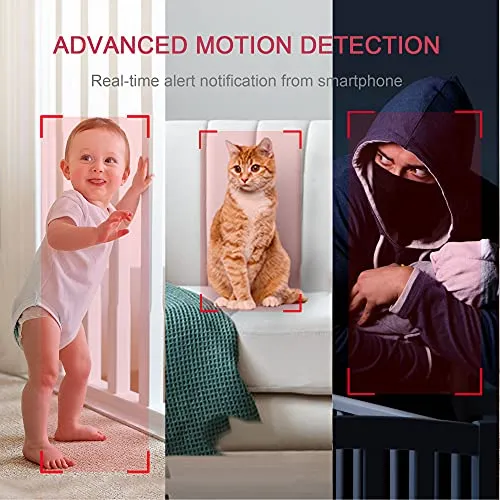 LaView Security Cameras 4pcs, Home Security Camera Indoor 1080P, Wi-Fi Cameras Wired for Pet, Motion Detection, Two-Way