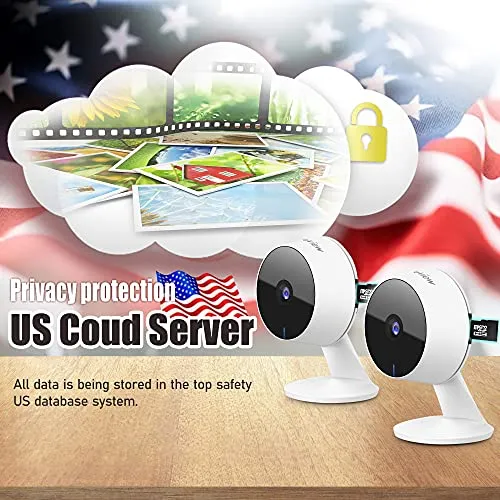 LaView Security Cameras 4pcs, Home Security Camera Indoor 1080P, Wi-Fi Cameras Wired for Pet, Motion Detection, Two-Way