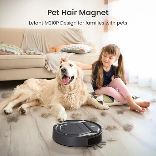 Lefant Robot Vacuum Cleaner with 2200Pa Powerful Suction,120 Mins,Tangle-Free,WiFi/Alexa/APP/Bluetooth,Schedule