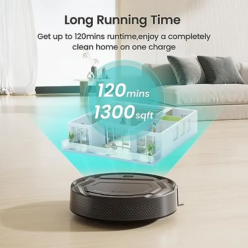 Lefant Robot Vacuum Cleaner with 2200Pa Powerful Suction,120 Mins,Tangle-Free,WiFi/Alexa/APP/Bluetooth,Schedule