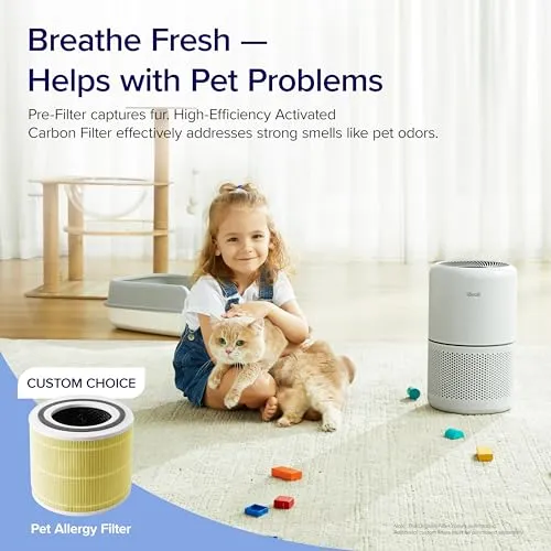 LEVOIT Air Purifier for Home Allergies Pets Hair in Bedroom, Covers Up to 1095 Sq.Foot Powered by 45W High Torque Motor,